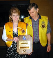 Johnnie McBrearty receives Melvin Jones Fellowship